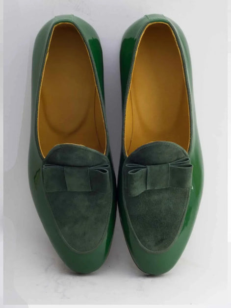 The Wafture Green Patent Leather Loafers
