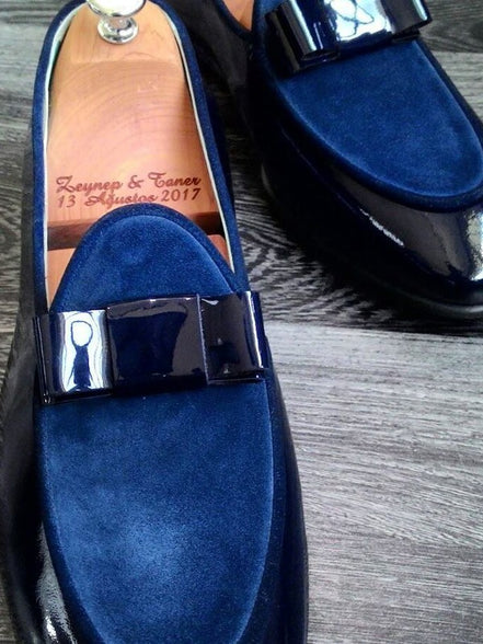 The Wafture Navy Blue Tuxedo Loafers