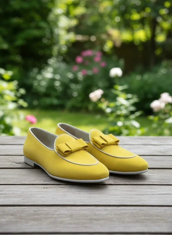 Yellow Suede Leather Shoes