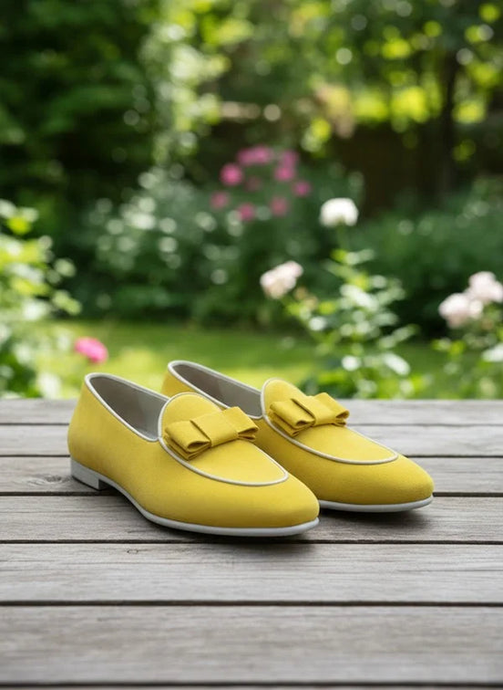 Yellow Suede Leather Shoes