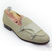 The Yolanda Off White Double Monk Strap Shoes