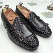 The Yolanda Black Double Monk Strap Shoes