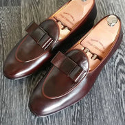 Brown Tuxedo Shoes Loafers