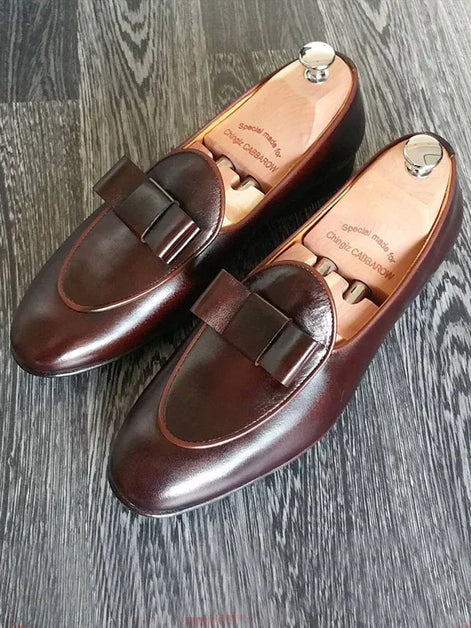 Brown Tuxedo Shoes Loafers