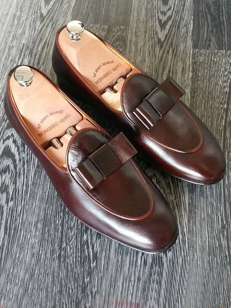 Brown Tuxedo Shoes Loafers