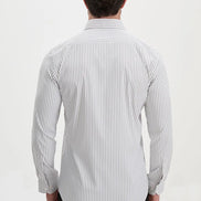 Black Vertical Striped Dress Shirt