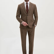 Vintage-Tweed-Plaid-Suit-for-Men-Brown