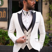 Sturgis Slim Fit Peak Lapel White Tuxedo