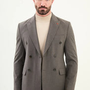 Gray Double Breasted Suit