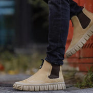 Beige Chelsea Boots