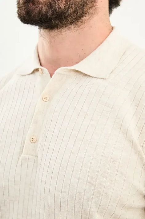 Wilson Beige Wool Polo Sweater