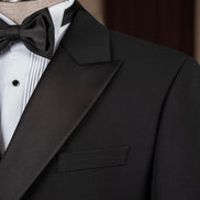 Black Double Breasted Peak Lapel Tuxedo