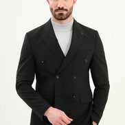 Black Double Breasted Slim Fit Suit