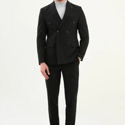 Black Double Breasted Suit