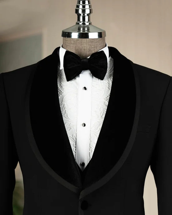 Black Velvet Shawl Lapel Tuxedo