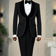 Black Velvet Shawl Lapel Tuxedo