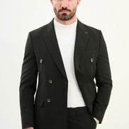 Dark Khaki Double Breasted Suit