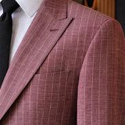 Dusty Rose Pinstripe Two-Piece Suit