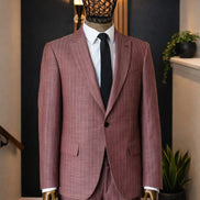 Dusty Rose Pinstripe Two-Piece Suit