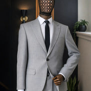 Gray Pinstripe Two-Piece Suit