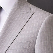 Gray Pinstripe Two-Piece Suit