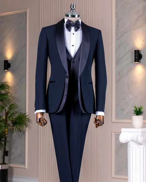 Wilson Navy Blue Tuxedo for Men