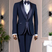 Wilson Navy Blue Tuxedo for Men