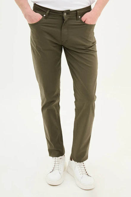 Slim Fit Green Jeans