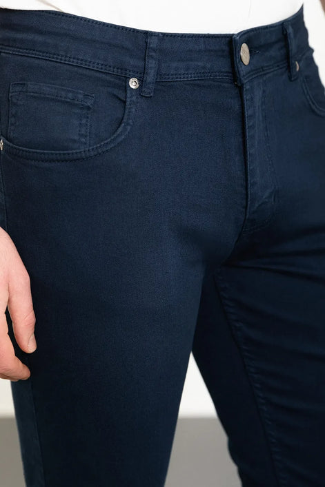 Slim Fit Navy Blue Jeans