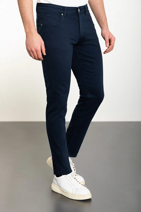 Slim Fit Navy Blue Jeans