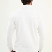 White Mock Turtleneck Sweater