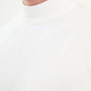 White Mock Turtleneck Sweater