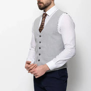 Light Gray Wool Suit Vest