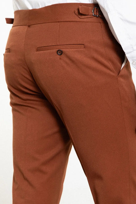Rust Wool Pants for Men