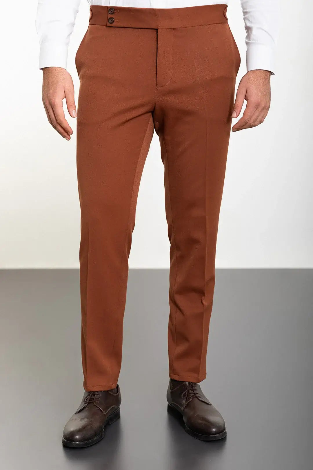 Rust Brown Wool Pants