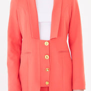 Women's Coral Blazer Flare Pants Suit Set