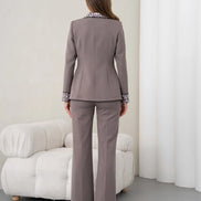 Women's Leopard Print Suit Mink