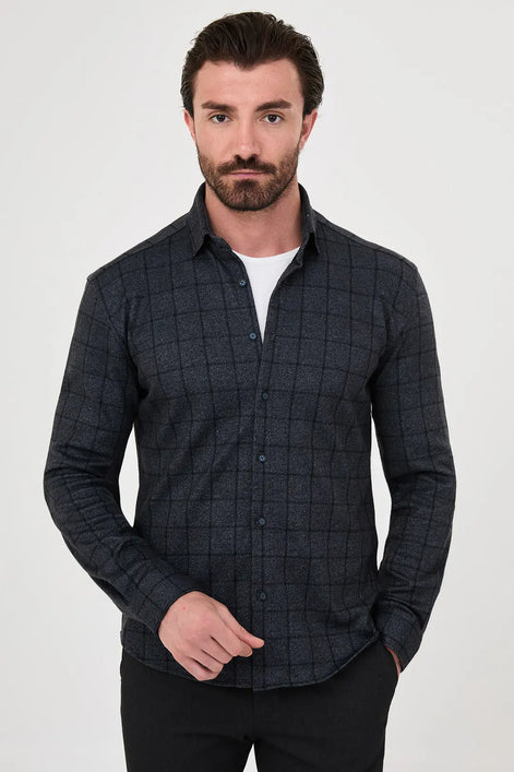 Black Windowpane Shirt