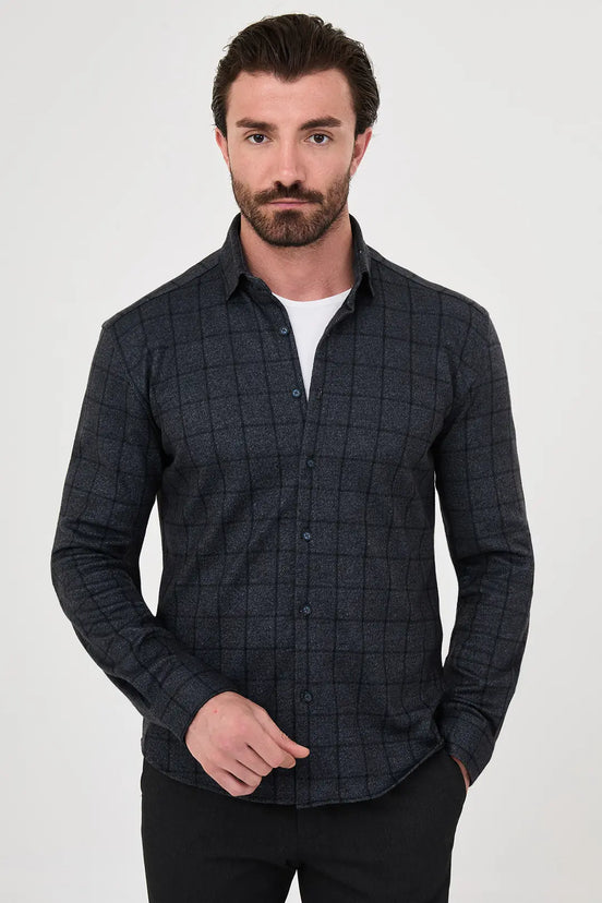 Black Windowpane Shirt
