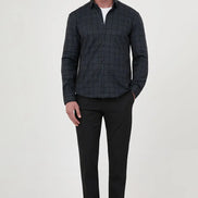 Black Windowpane Check Shirt