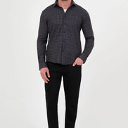 Brown Wool Grid Check