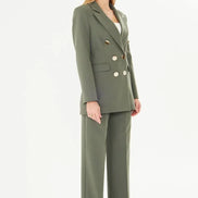 Khaki Green Business Suit for Women