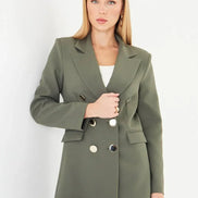 Khaki Green Business Suit for Women