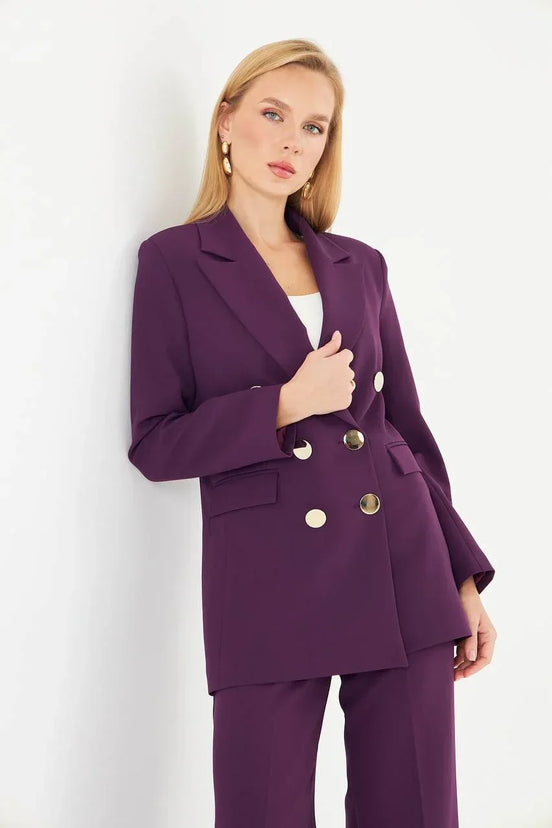 Purple Suits for Women - Slim Pant Suits, Formal Outfits GENT WITH - GENT WITH Purple Suits for Women - Slim Pant Suits, Formal Outfits GENT WITH - GENT WITH