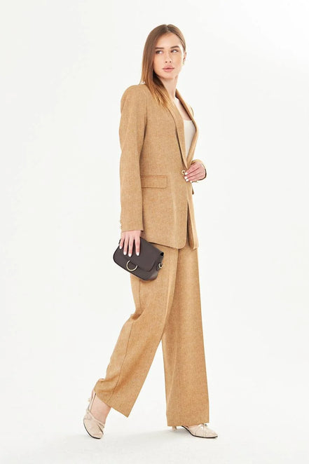 Women's Slim Suit Brown