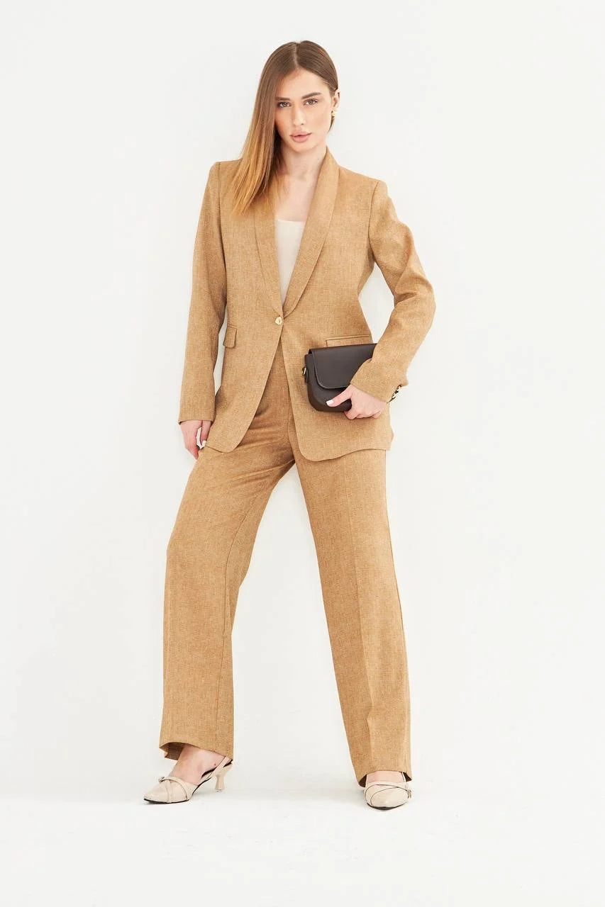 Women's Slim Suit Brown