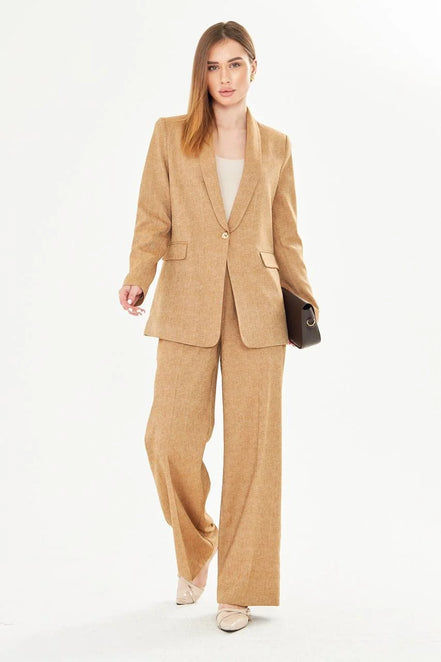 Women's Slim Suit Brown