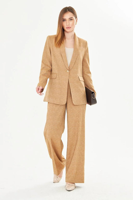 Women's Slim Suit Brown