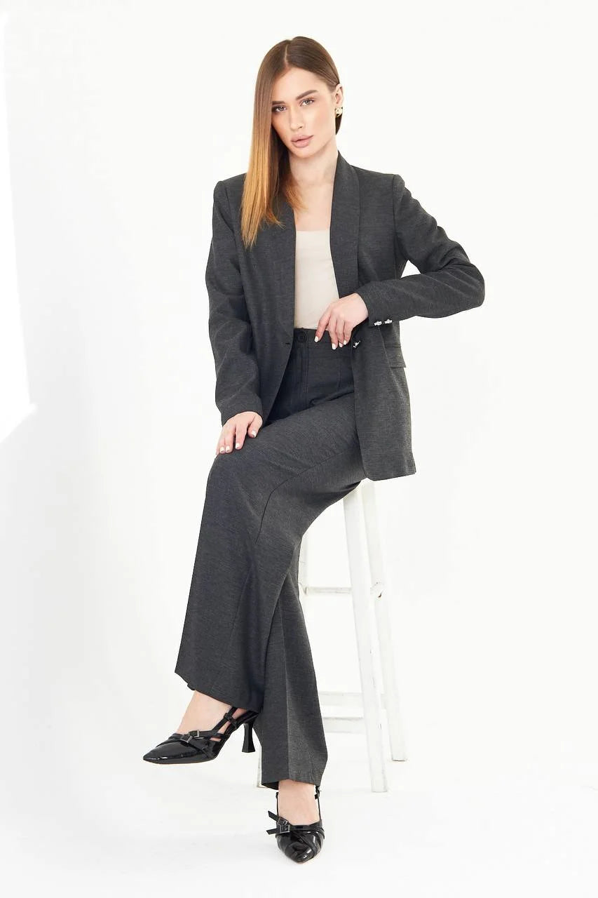 Women's Slim Suit Dark Gray