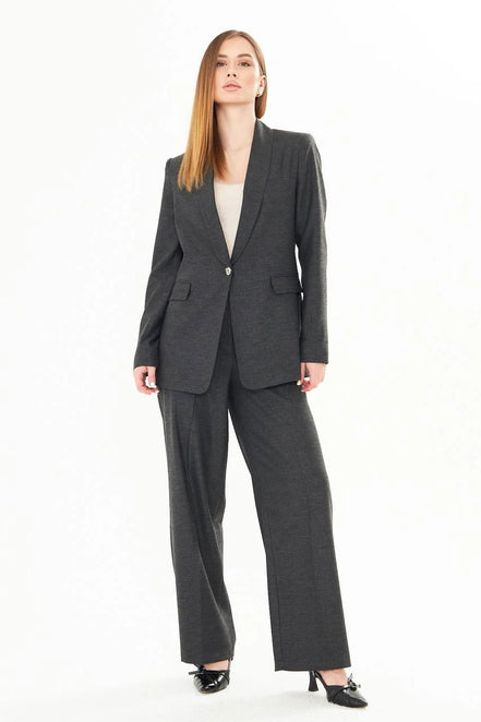 Women's Slim Suit Dark Gray